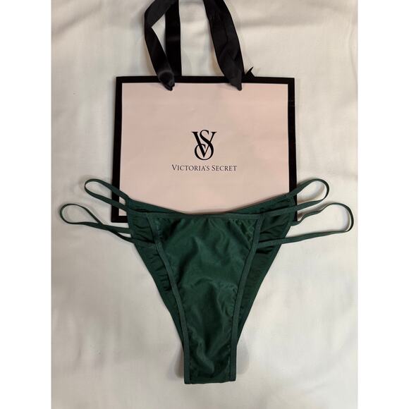 NWT Victorias Secret Vintage “Very Sexy” Itsy Mini Brazilian Panty Green XS 2015 - Picture 1 of 5